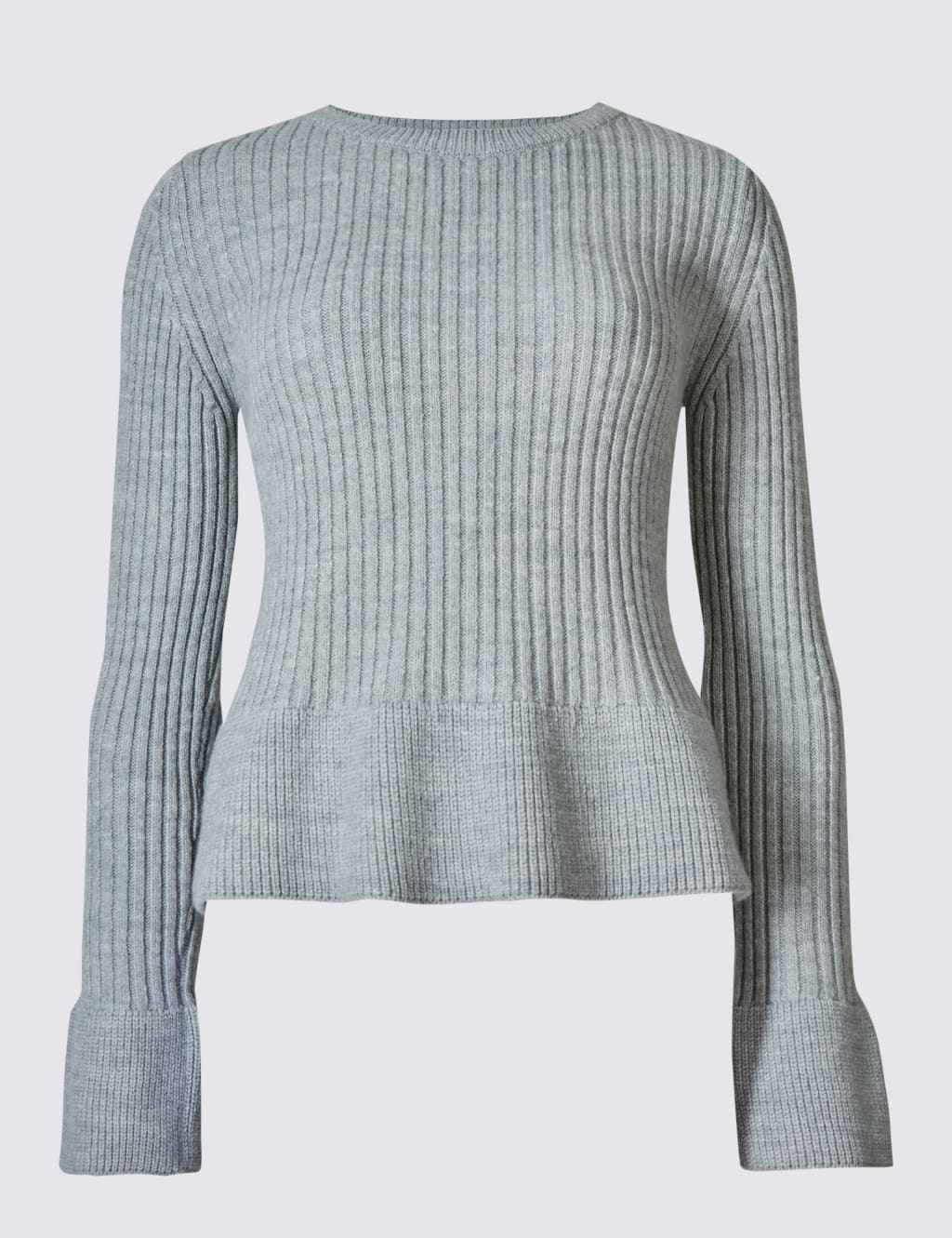 Peplum Hem Fluted Sleeve Jumper Limited Edition M&S