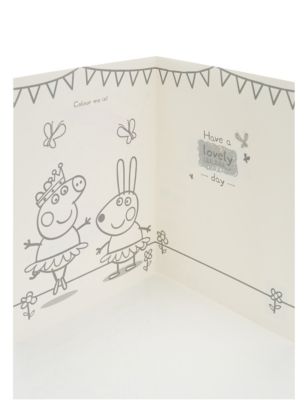 Peppa Pig™ Colour-In Happy Birthday Card For Daughter Image 2 of 3