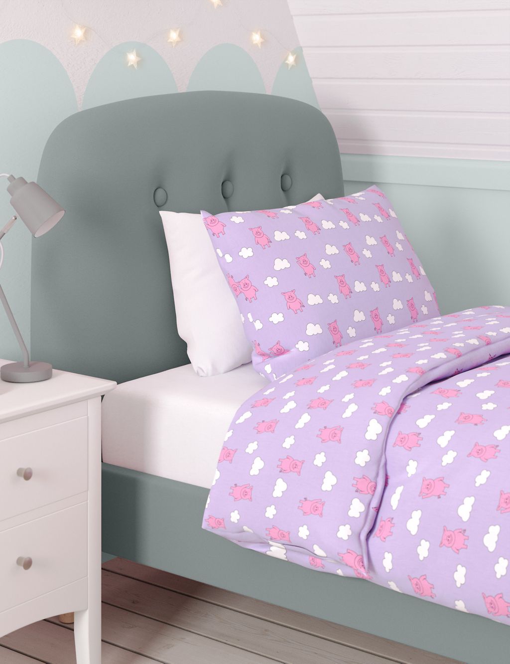 Percy Pig™ Clouds Cotton Blend Bedding Set 2 of 6