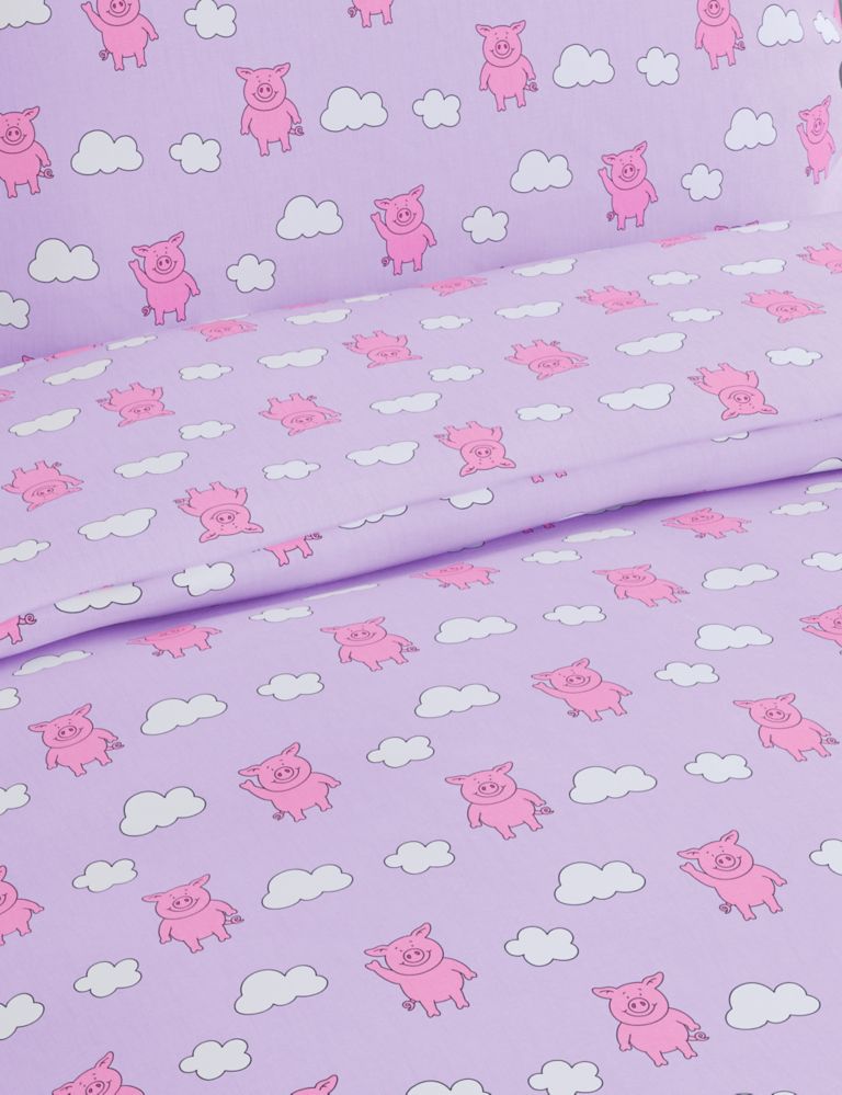 Percy Pig™ Clouds Cotton Blend Bedding Set 4 of 6