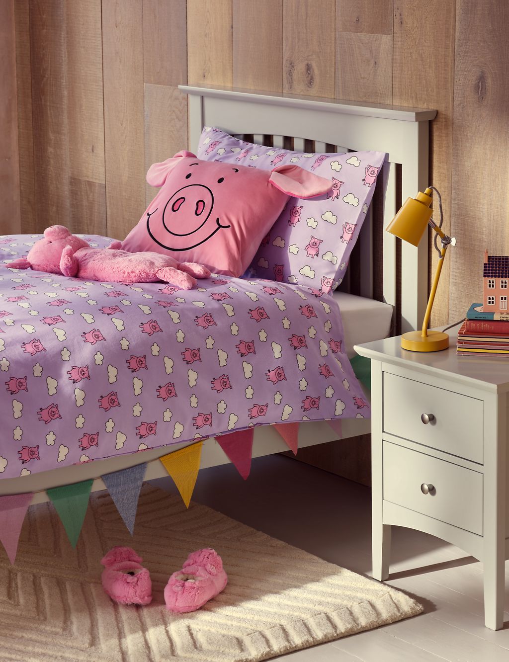 Percy Pig™ Clouds Cotton Blend Bedding Set 5 of 6