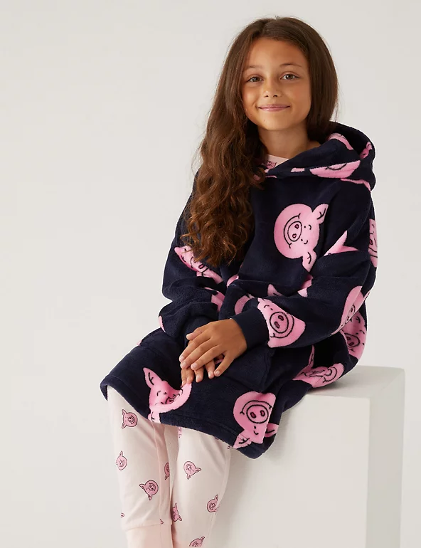 Percy Pig™ Fleece Oversized Hoodie (3-16 Yrs) | M&S Collection | M&S