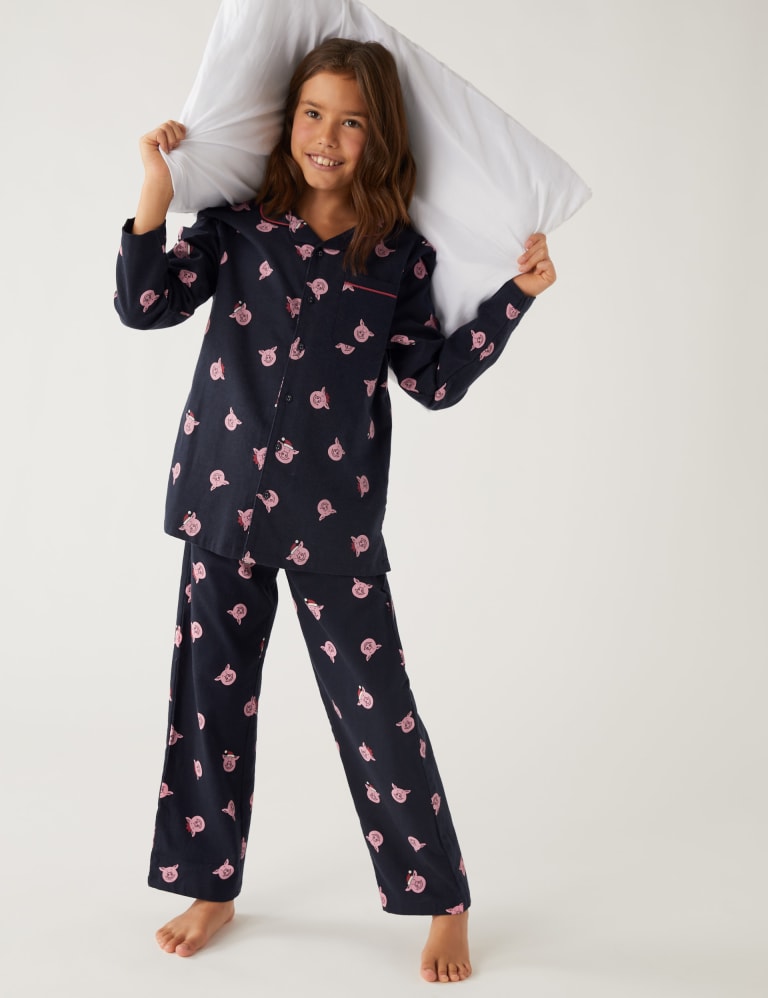 Percy Pig Print Family Christmas Pyjamas 2 16 Yrs M S