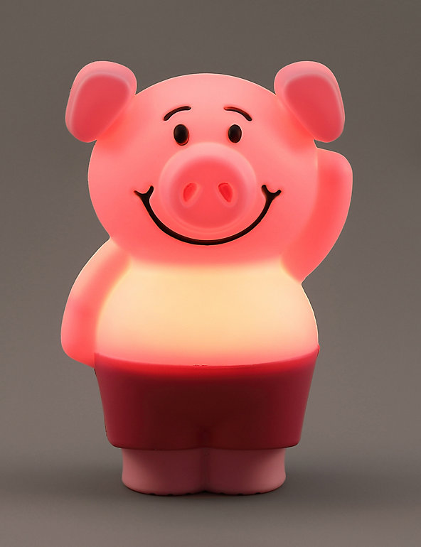 Percy Pig Table Lamp M S, Black Pig Table Lamp