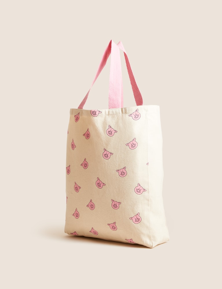 Printed Pattern Tote Bag, Wine Red