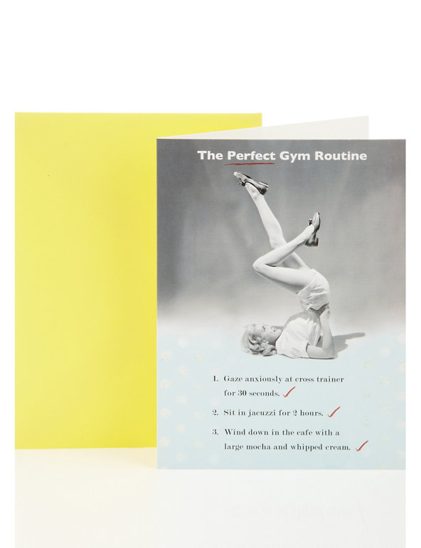 Perfect Gym Routine Birthday Greetings Card Image 1 of 1
