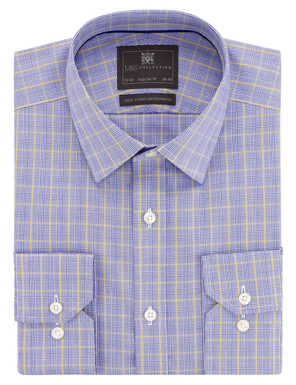 Performance Pure Cotton Non-Iron Prince of Wales Checked Shirt Image 1 of 1