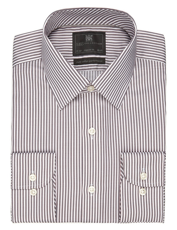 Performance Pure Cotton Non-Iron Striped Shirt Image 1 of 1