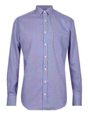 Performance Pure Cotton Non-Iron Striped Shirt Image 2 of 6