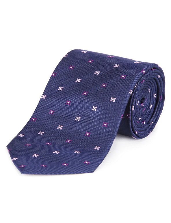 Performance Pure Silk Floral Tie with Stain Resistance Image 1 of 1