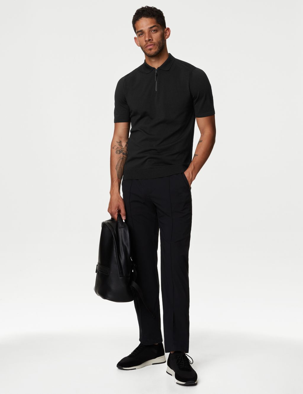 Performance Zip Up Knitted Polo Shirt 2 of 6