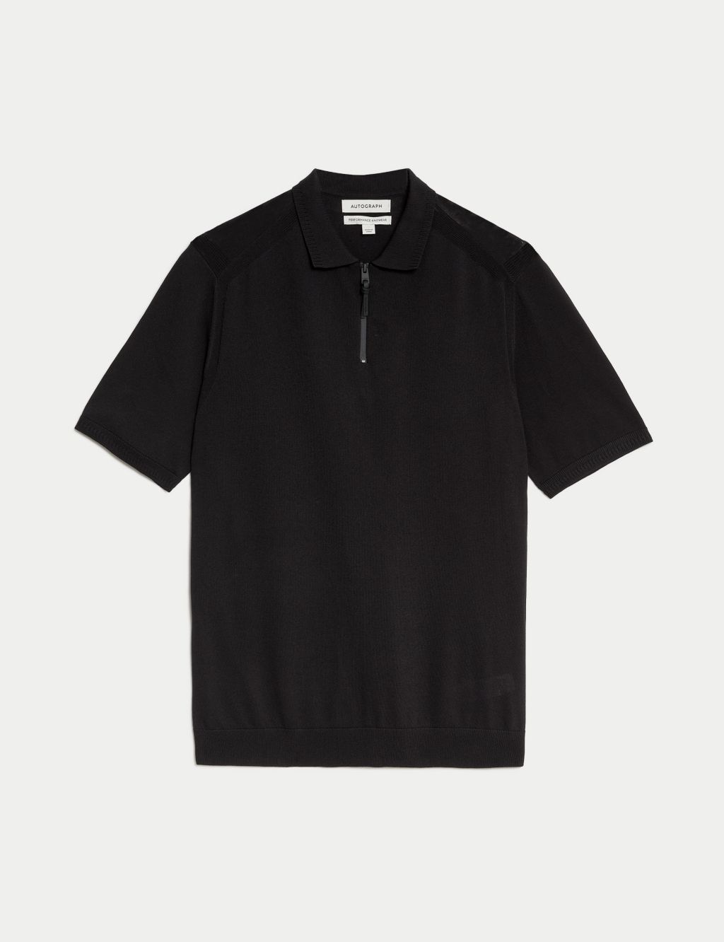 Performance Zip Up Knitted Polo Shirt 1 of 6