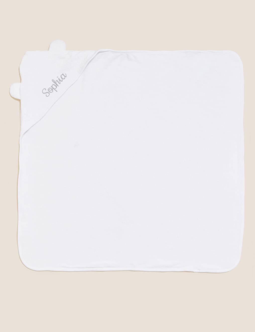 Personalised Baby Cotton Hooded Towel M&S Collection M&S