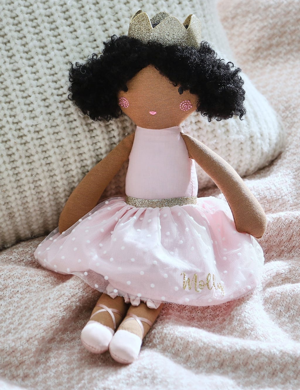 Personalised Ballerina Doll With Curly Hair 3 of 5