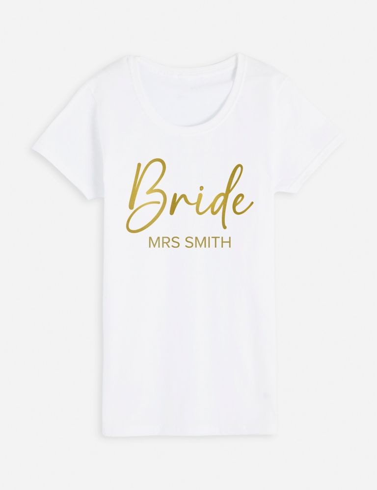 Personalised Bride T-Shirt 1 of 3
