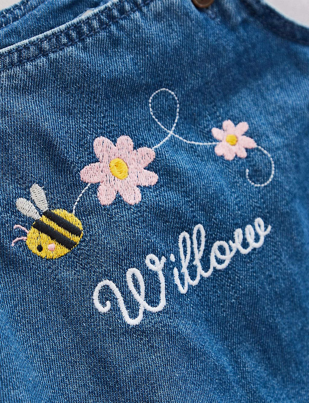 Personalised Bumblebee Denim Dungarees (6 Mths-4 Yrs) 4 of 5