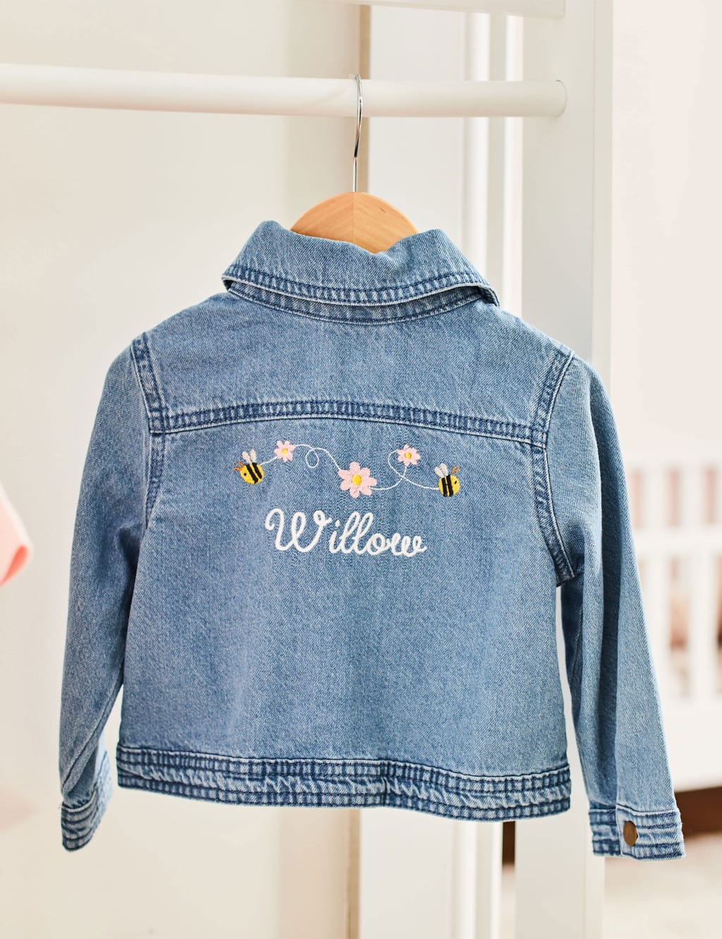 Personalised Bumblebee Denim Jacket 6 Mths 5 Yrs My 1st Years