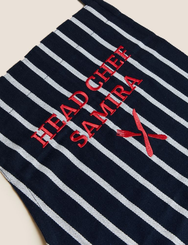Personalised Butcher Stripe Apron 2 of 2