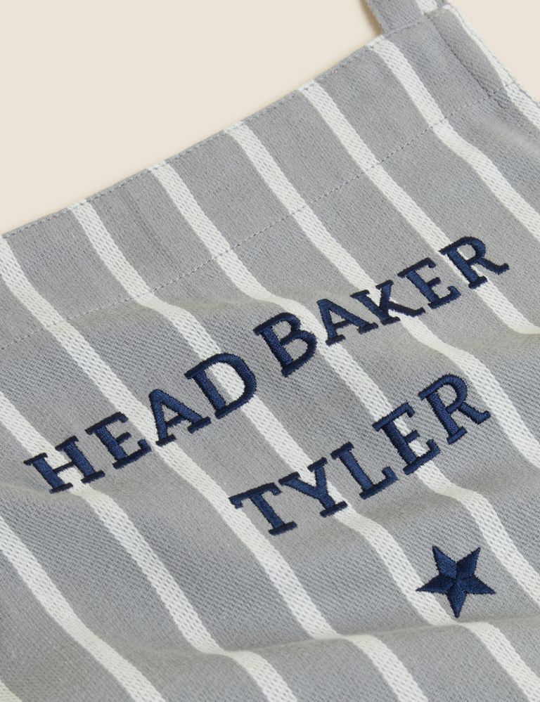 Personalised Butcher Stripe Apron 2 of 2