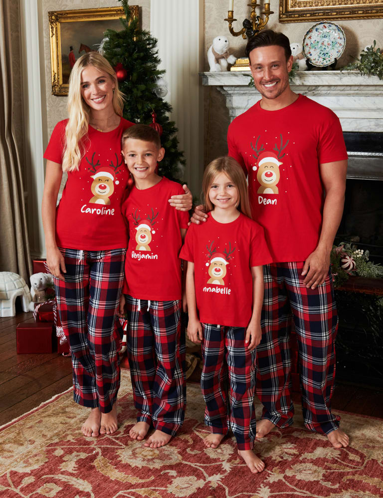 Personalised Christmas Reindeer Womens Pyjamas by Dollymix