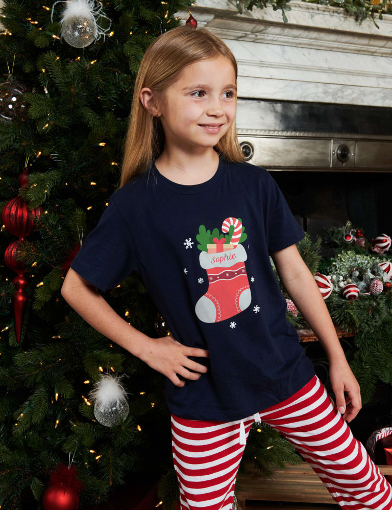 Personalised Christmas Stocking Girls Pyjamas by Dollymix 7 12