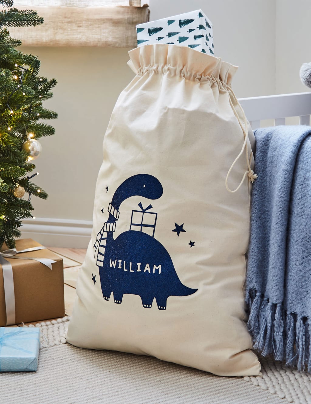 Dinosaur sales christmas bag