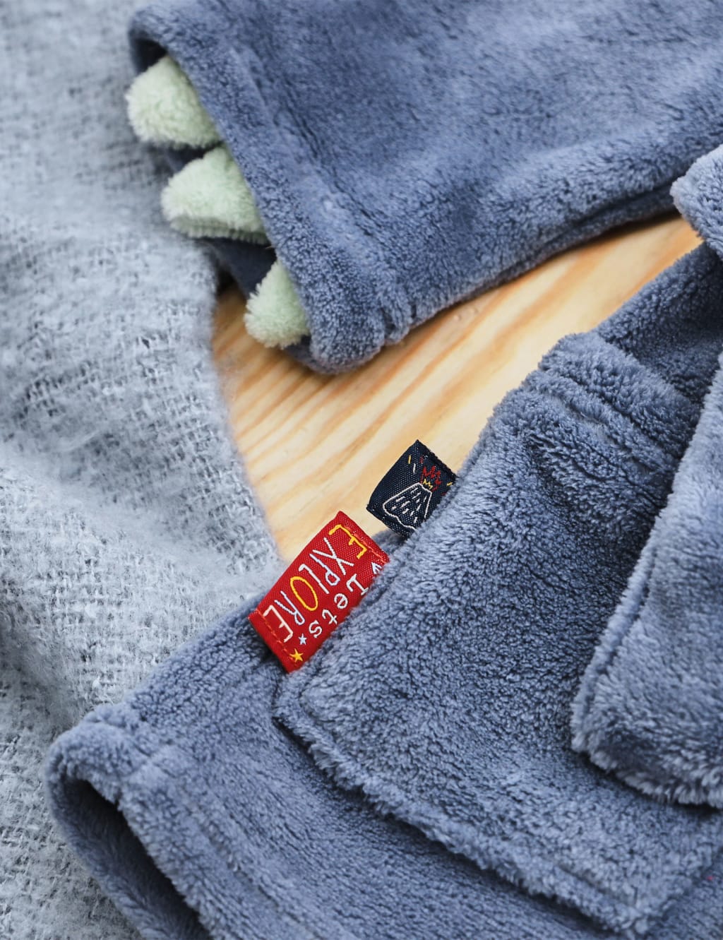 Personalised Dinosaur Fleece Dressing Gown (6 Mths7 Mths) My 1st