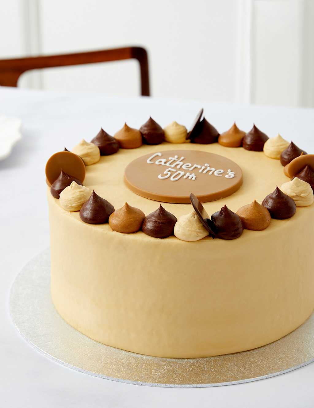 Personalised Extra Large Chocolate & Caramel Cake (Serves 24) 2 of 7