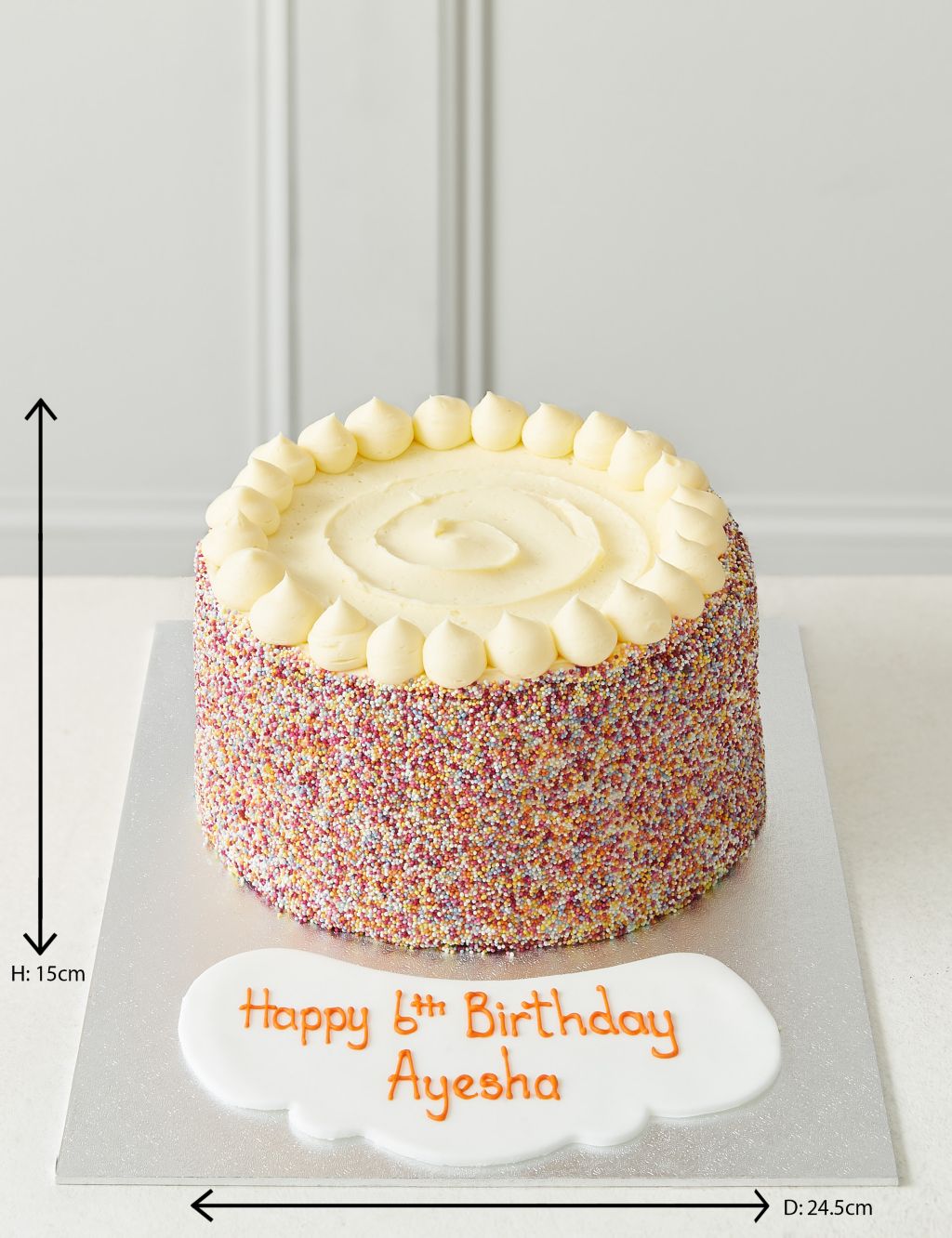 Personalised Extra Large Rainbow Layers Cake (Serves 32) 5 of 8