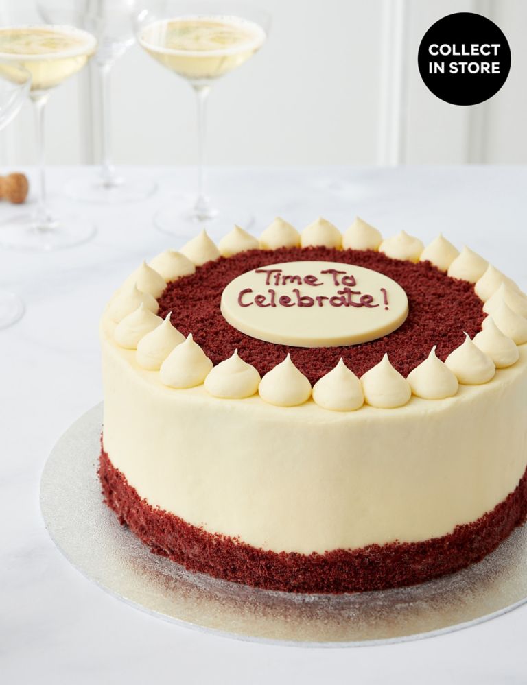 Personalised Extra Large Red Velvet Cake (Serves 24) 1 of 6