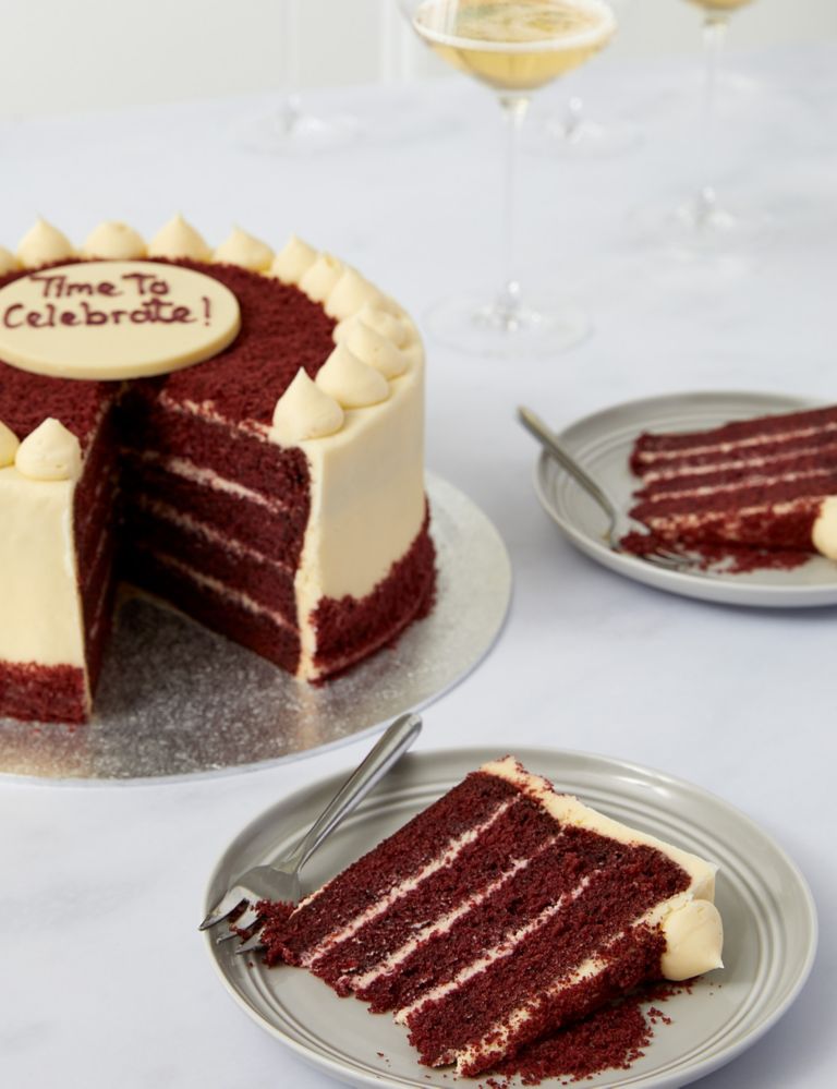 Personalised Extra Large Red Velvet Cake (Serves 24) 2 of 6