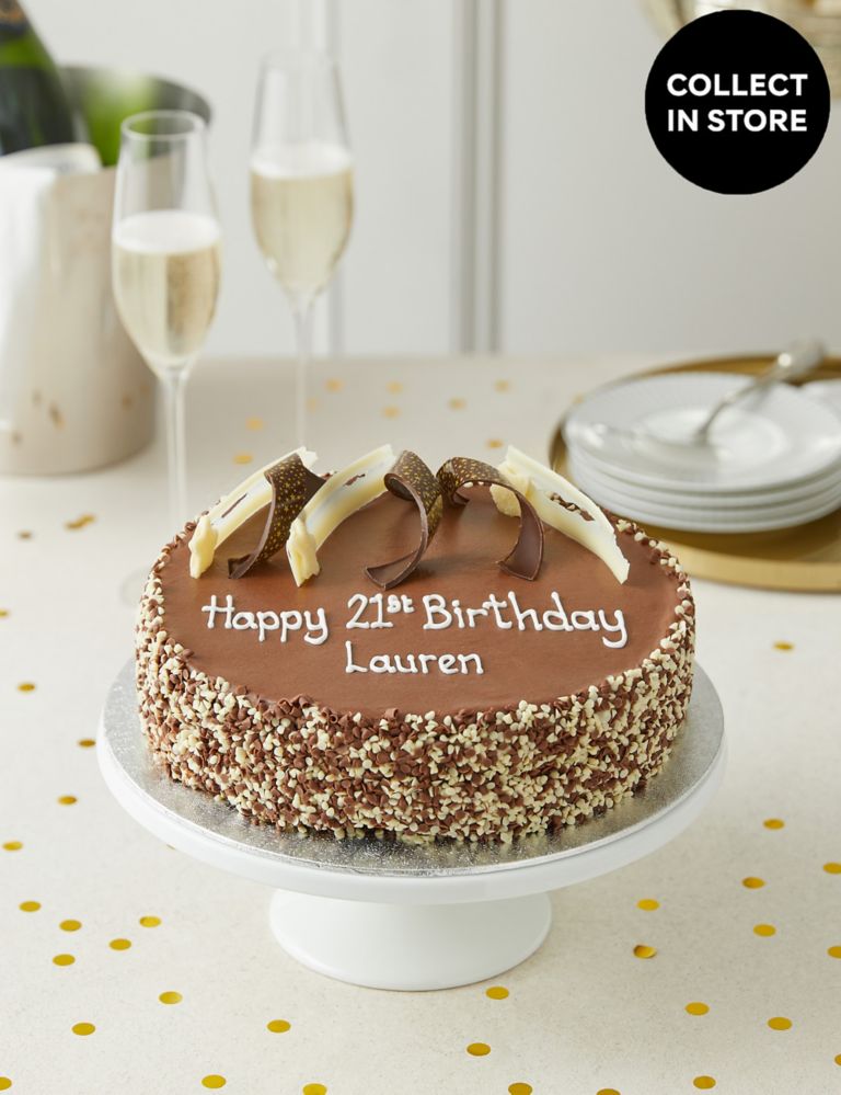 Personalised Extremely Chocolatey Party Cake (Serves 25) 1 of 9