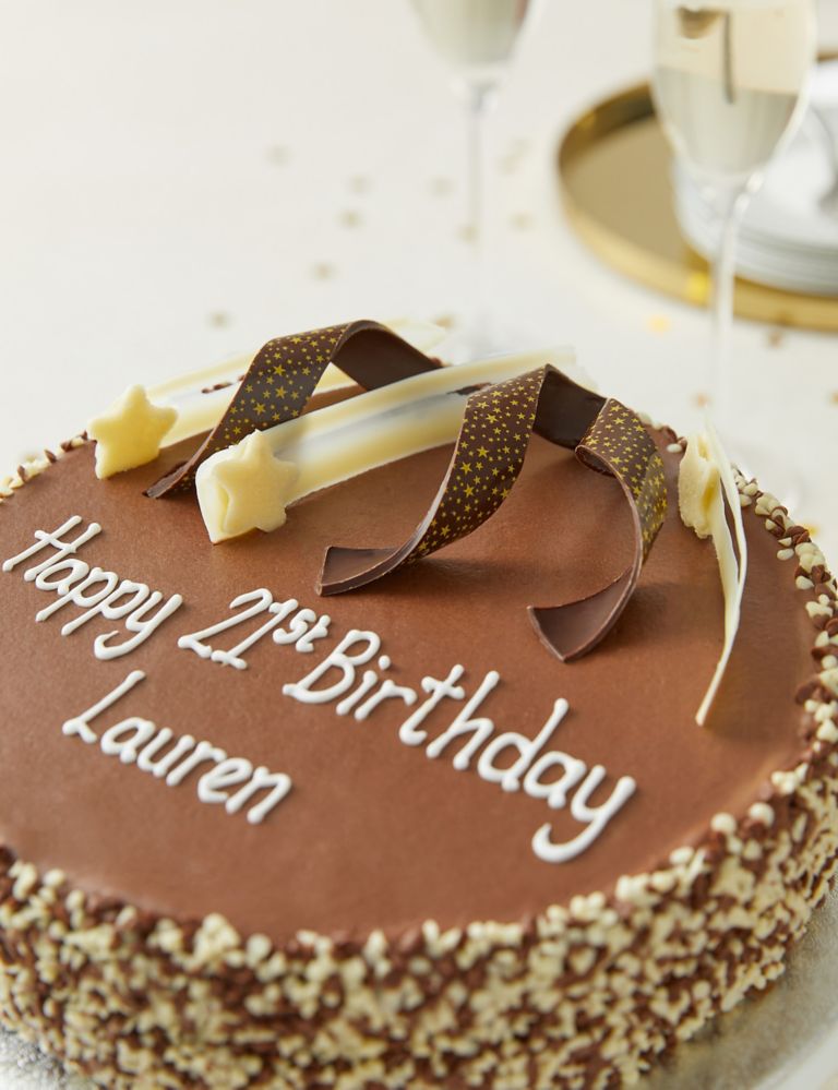 Personalised Extremely Chocolatey Party Cake (Serves 25) 5 of 9