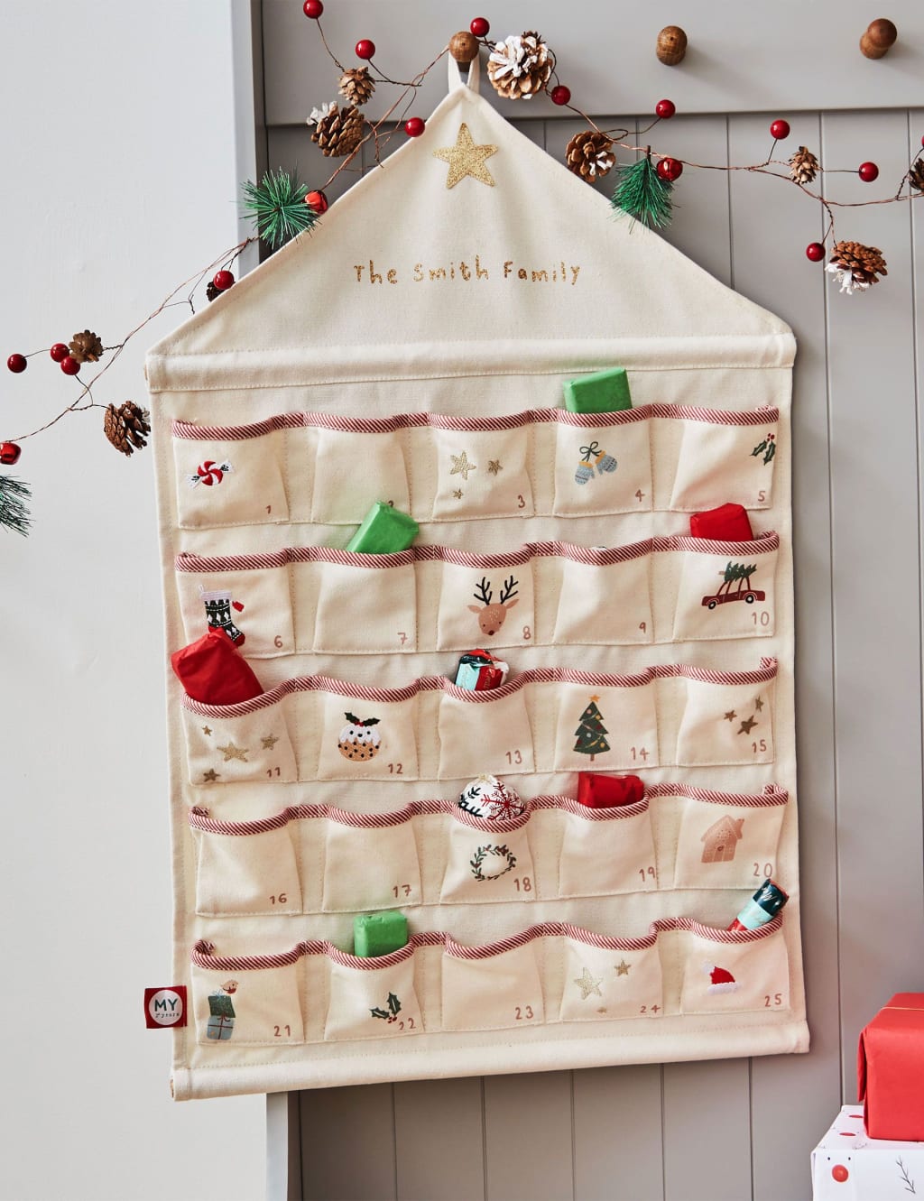 Personalised Fabric Advent Calendar My 1st Years M&S