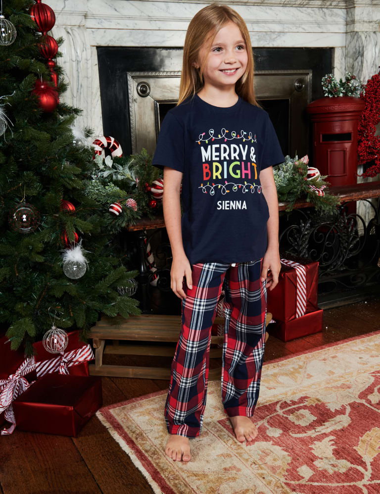 Personalised Festive Girls Pyjamas (512 Yrs) Dollymix M&S