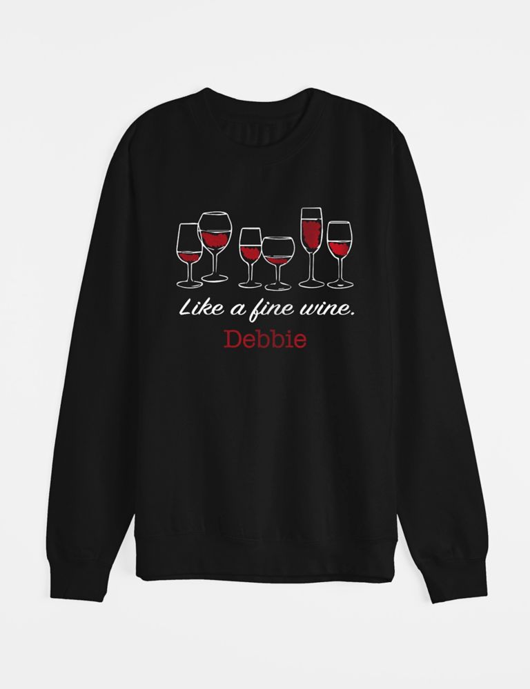 Personalised Fine Wine Sweatshirt 1 of 3