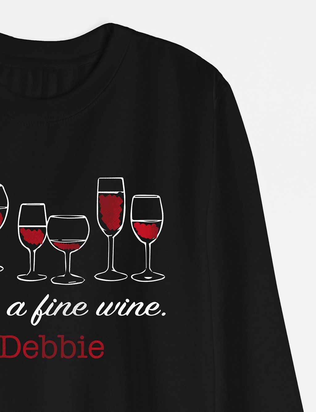 Personalised Fine Wine Sweatshirt 2 of 3