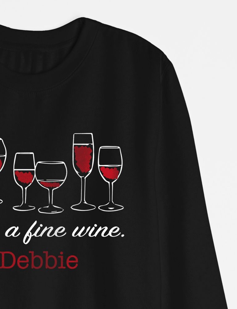 Personalised Fine Wine Sweatshirt 3 of 3