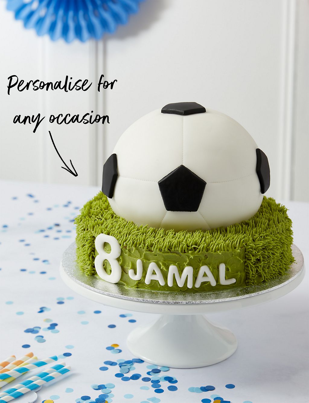 Personalised Football Cake (Serves 36) 6 of 7