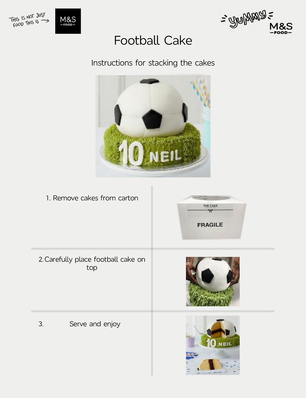 Personalised Football Cake (Serves 36) 4 of 7