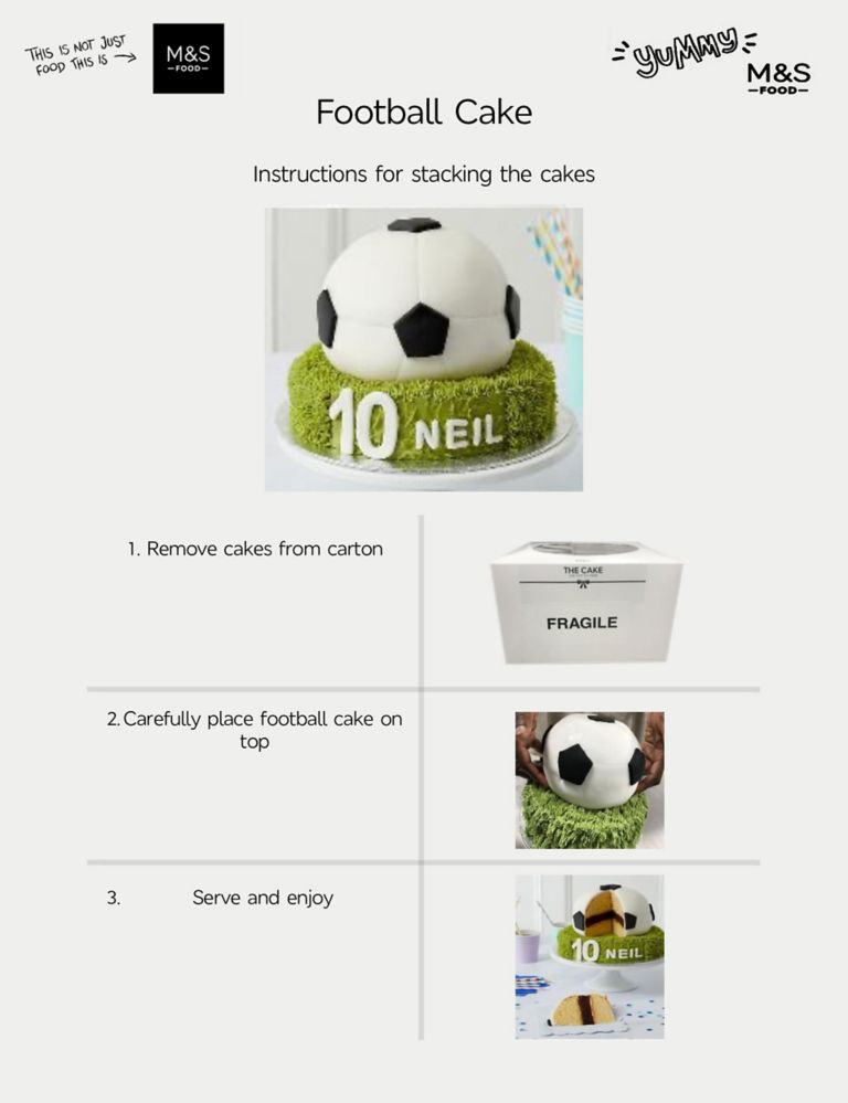 Personalised Football Cake (Serves 36) 6 of 7