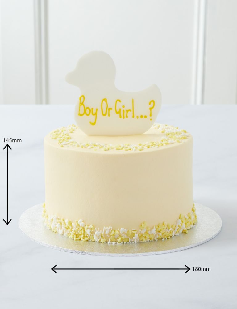 Personalised Gender Reveal Cake - Boy (Serves 16) 5 of 8