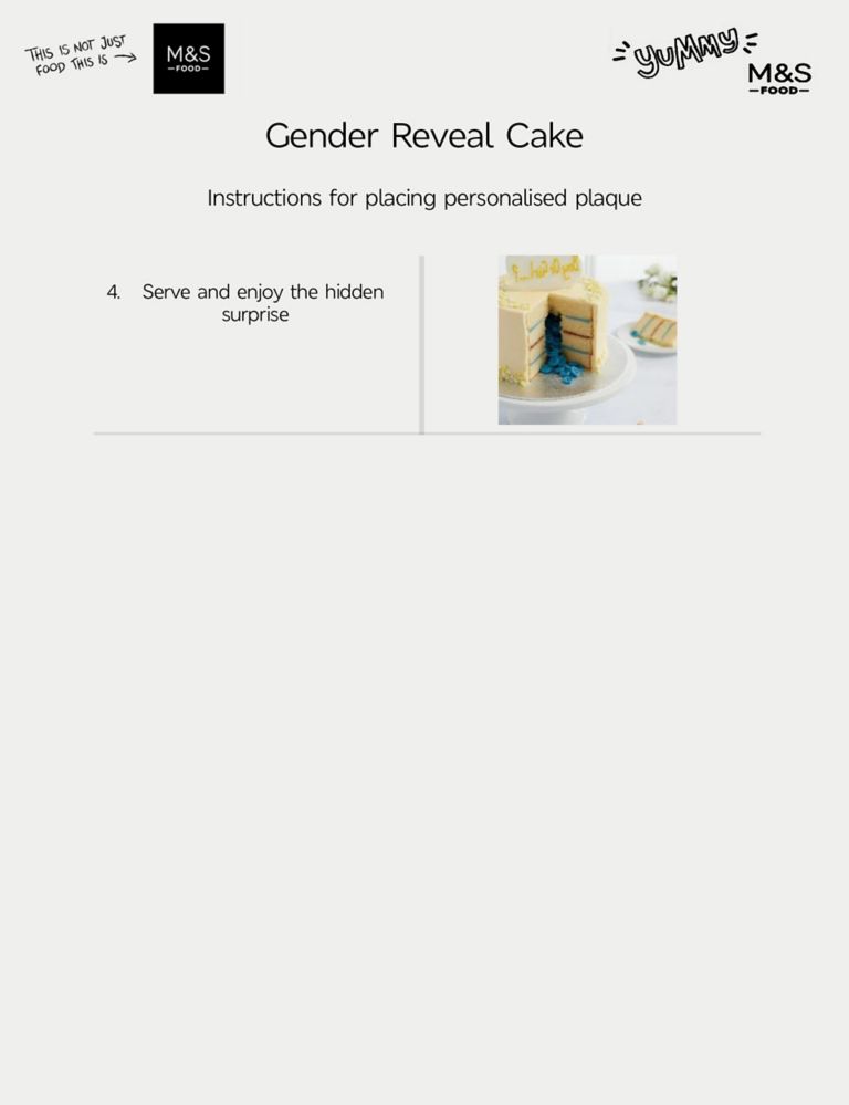 Personalised Gender Reveal Cake - Girl (Serves 16) 7 of 8