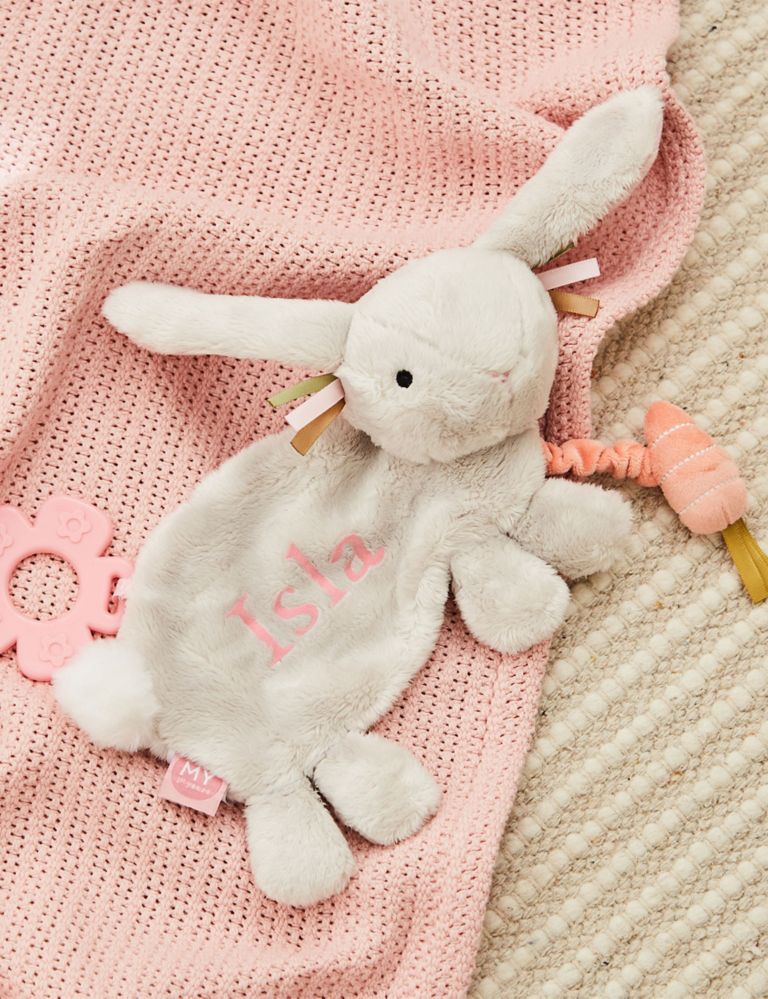 Personalised Grey Bunny Activity Toy 4 of 5