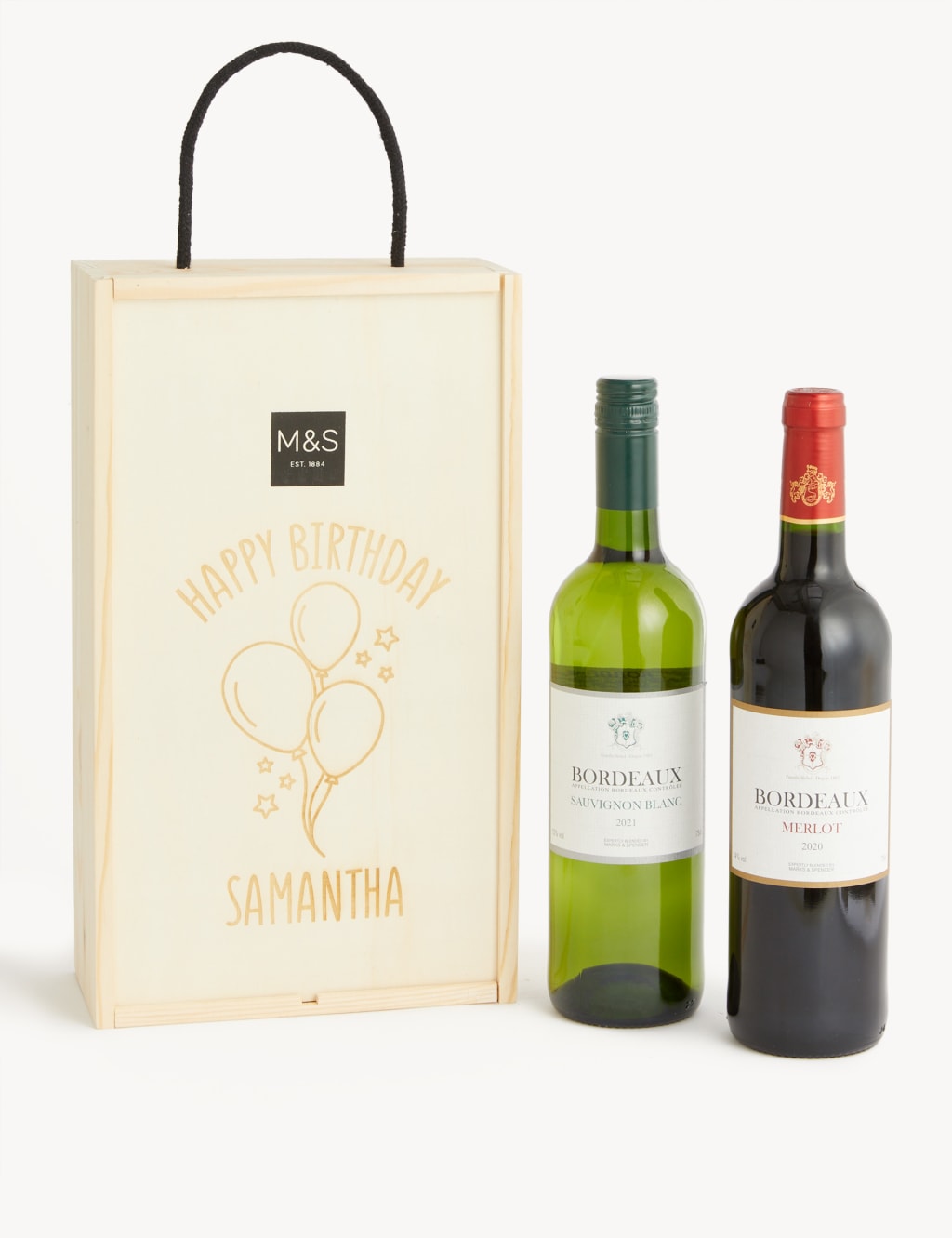 Personalised Happy Birthday Wine Gift M&S
