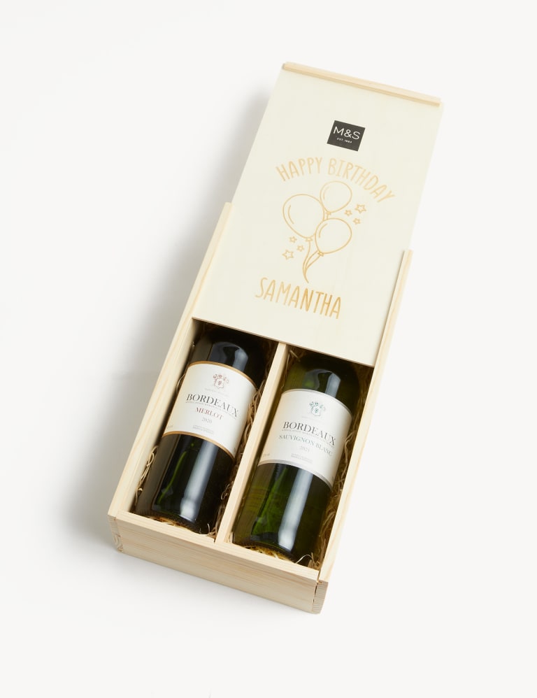 Personalised Happy Birthday Wine Gift M&S