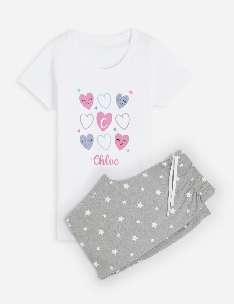 Personalised Heart Pyjamas (5-12 Yrs) 1 of 3