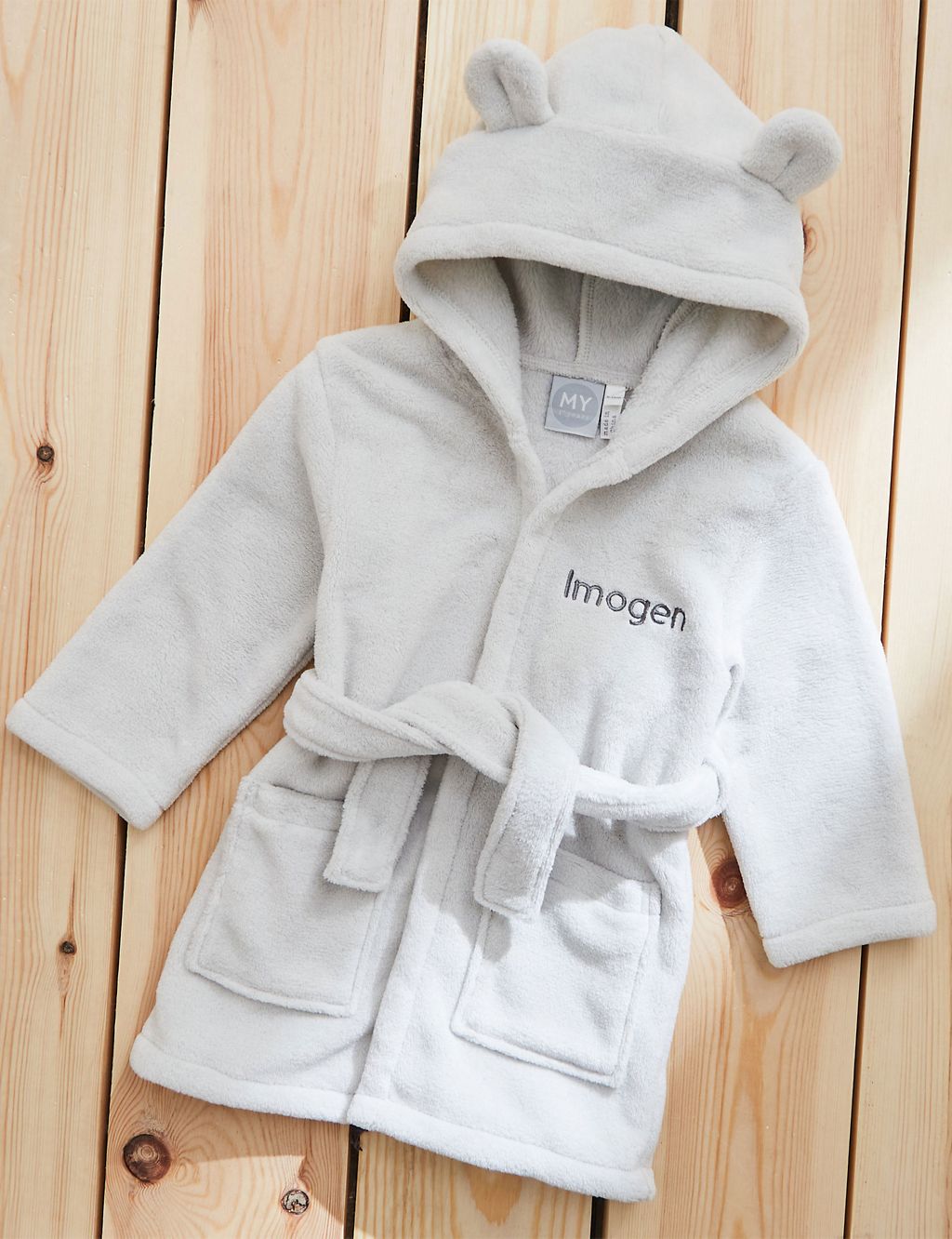 Personalised Hooded Fleece Robe (0-7 Yrs) 3 of 4