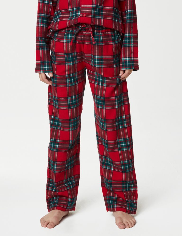 LIMITED COLLECTION Plus Size Green Tartan Check Pyjama Bottoms