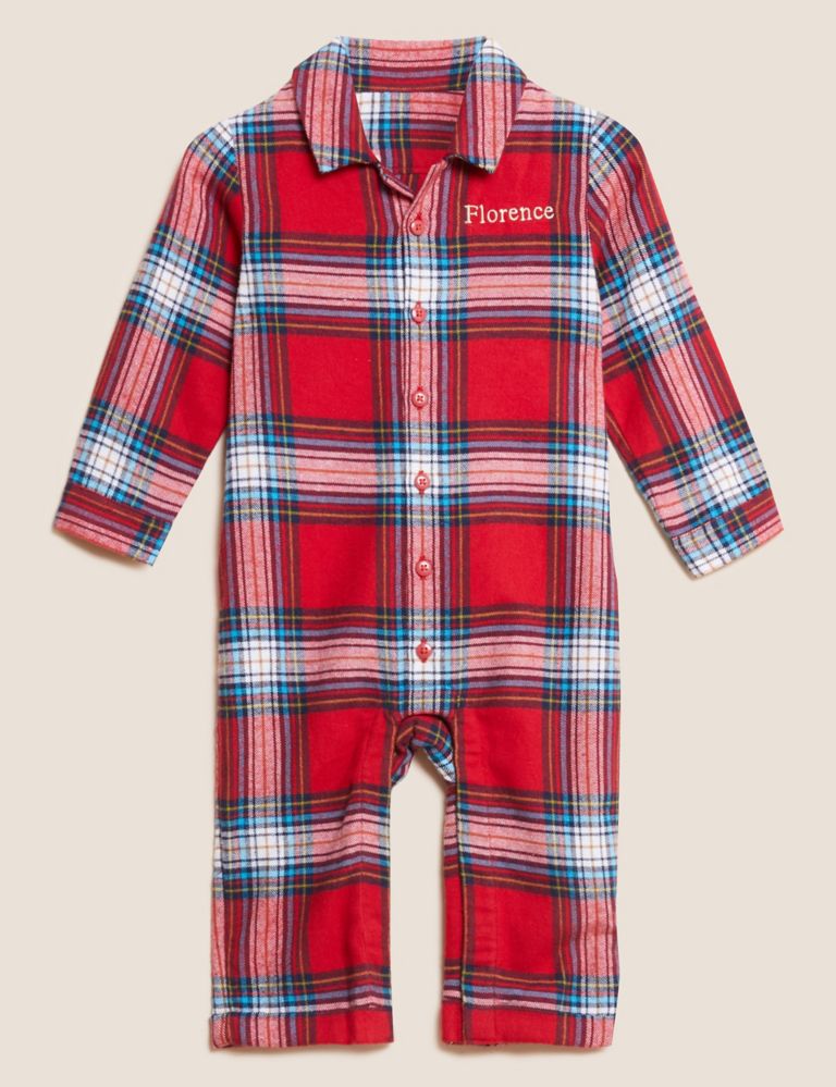 Personalised Kids' Family Checked Romper 1 of 5